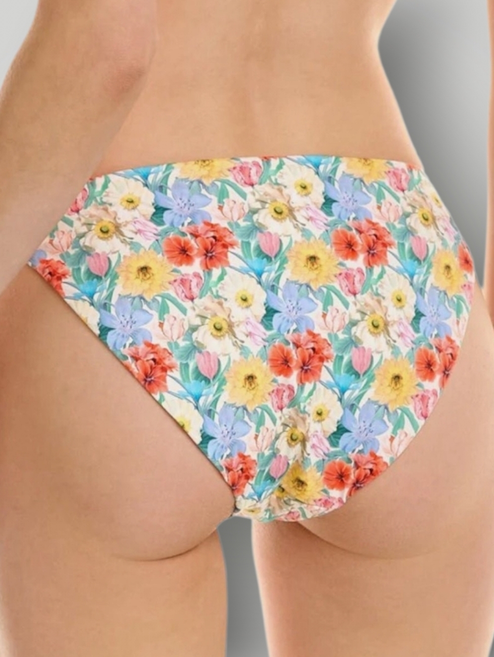 Onia Martina High Cut Adjustable Loop Bikini Bottom Medium Liberty June Bloom - Picture 2 of 12